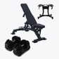 Bundle: Set of Dumbbells (10 - 90 lb) & Bench