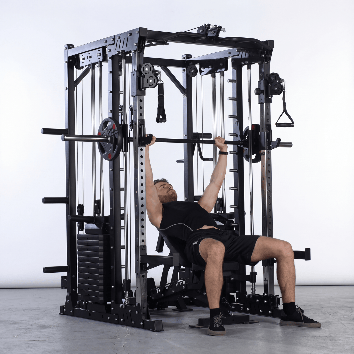 Multi-Function Smith Machine Bundles with Bumper Plates