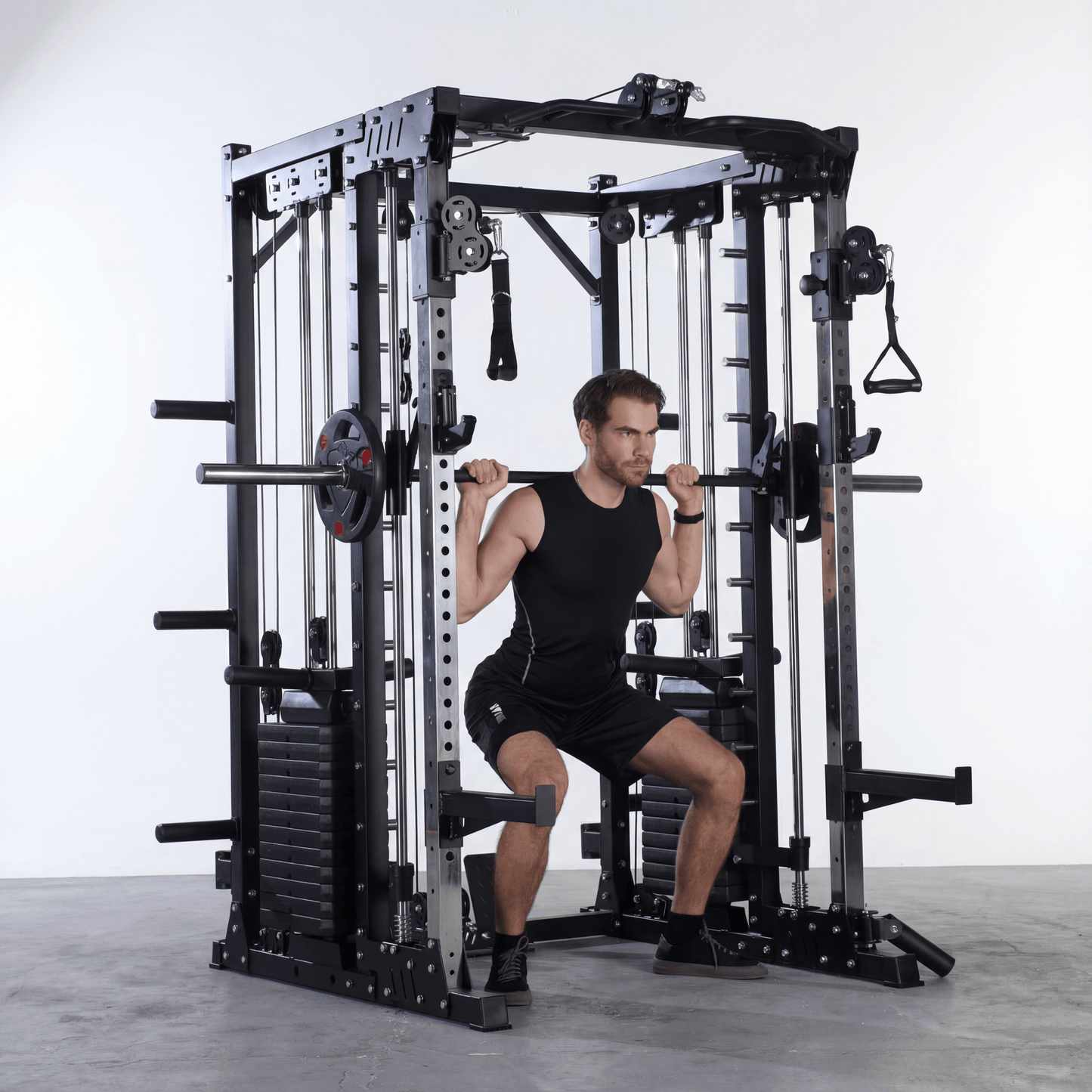 Multi-Function Smith Machine Bundles with Bumper Plates