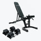 Bundle: Nuo Style Dumbbells (5 - 70 lb or 7.5-90 lb) & Bench