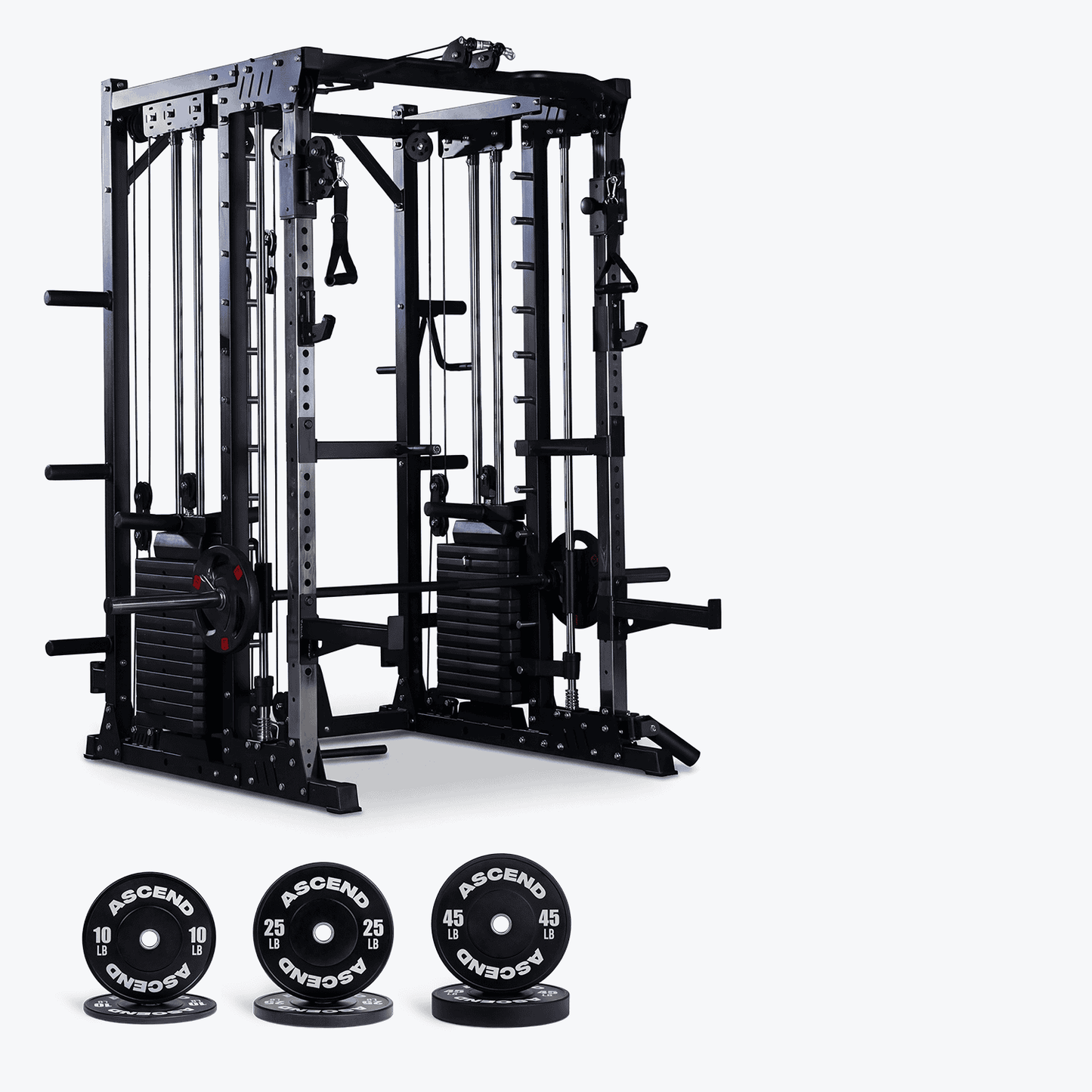 Multi-Function Smith Machine Bundles with Bumper Plates